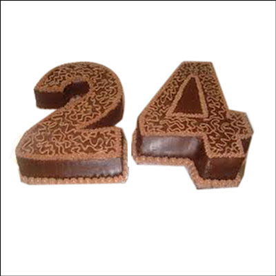"Number 24 Chocolate cake - 4kgs - Click here to View more details about this Product